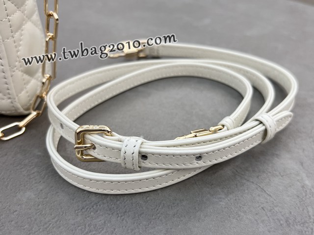 Dior专柜新款迪奥高仿原单白色羊皮Lady D-Joy手袋手提肩背斜挎女包 djfk1833